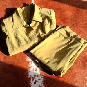 Vintage Handmade Matching Blouse & Pants Set Size Small
